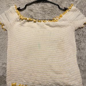 Off the shoulder crop